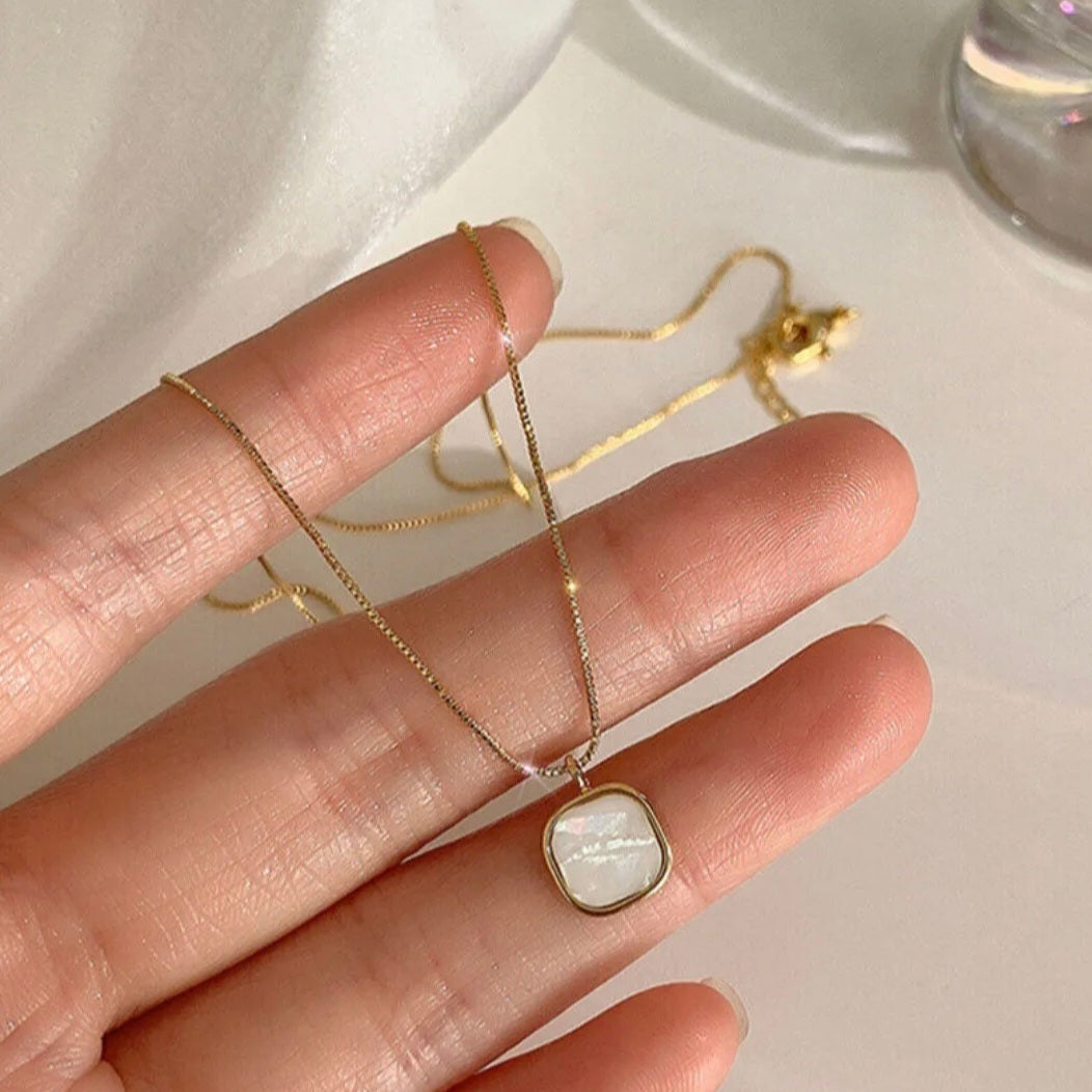 White Square pendant