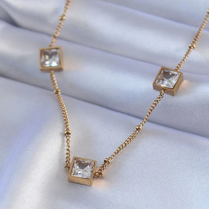 Elegant White Stone Necklace